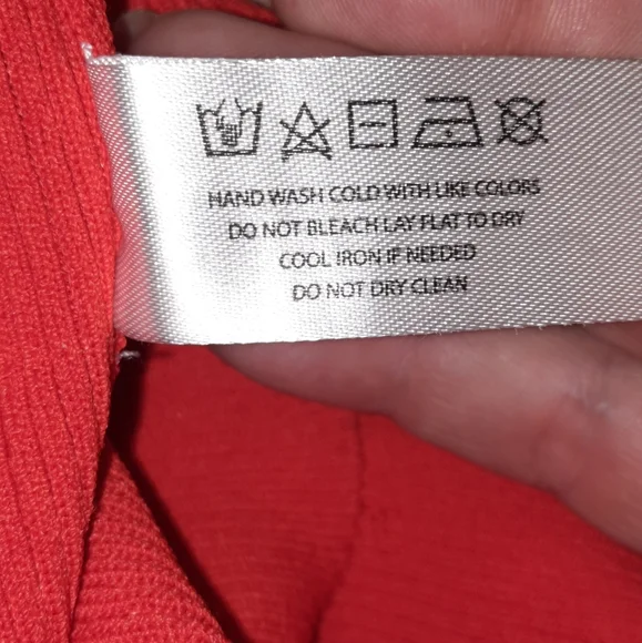 MODERN CITIZEN Racerback Knit Column Dress Tangerine Orange Red M 6 8 - Picture 7 of 10